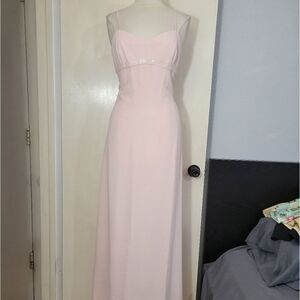 Vintage Rimini By Shaw 2 Piece Long Dress Gown And Jacket Pink Embroided NWT